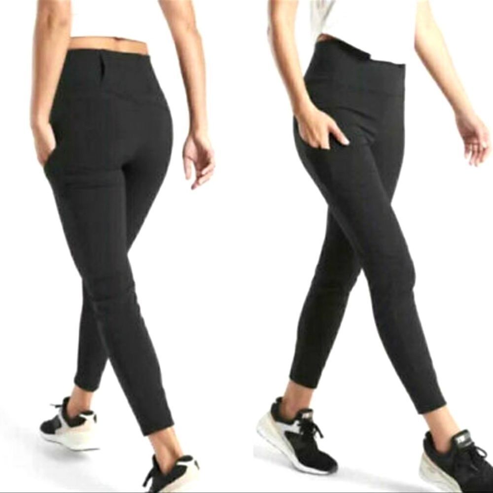 Athleta Trekkie Hybrid Crop Tight Black 4